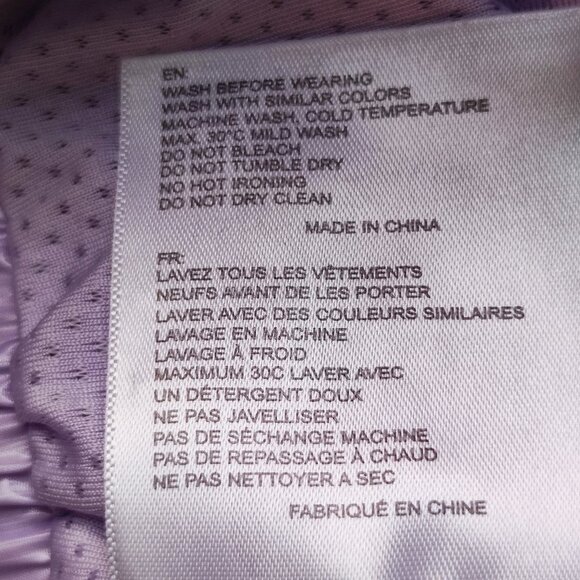 ZYIA lilac shine bomber shorts women's size L - Picture 6 of 11